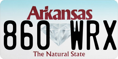 AR license plate 860WRX