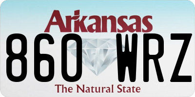 AR license plate 860WRZ