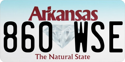 AR license plate 860WSE