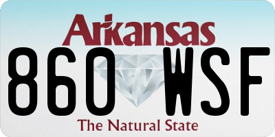 AR license plate 860WSF