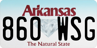 AR license plate 860WSG