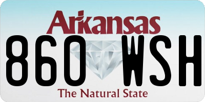 AR license plate 860WSH