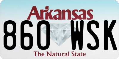 AR license plate 860WSK