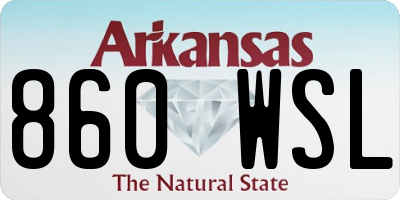 AR license plate 860WSL