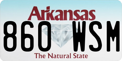 AR license plate 860WSM