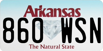 AR license plate 860WSN