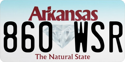 AR license plate 860WSR