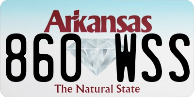 AR license plate 860WSS