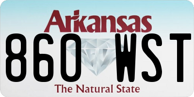 AR license plate 860WST