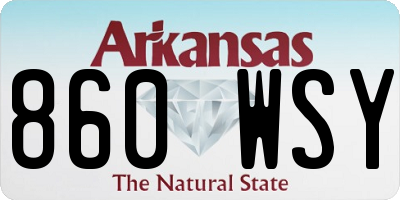 AR license plate 860WSY