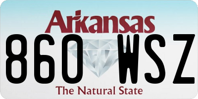 AR license plate 860WSZ