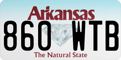 AR license plate 860WTB