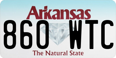 AR license plate 860WTC