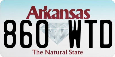 AR license plate 860WTD