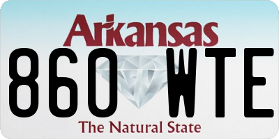 AR license plate 860WTE