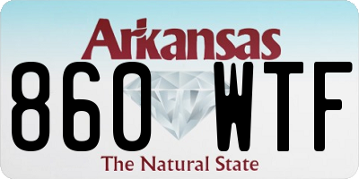 AR license plate 860WTF