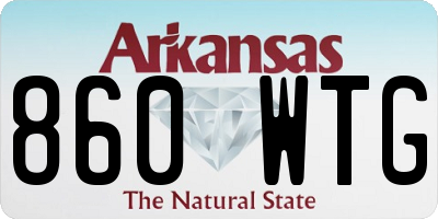 AR license plate 860WTG