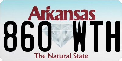 AR license plate 860WTH