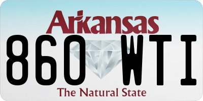 AR license plate 860WTI