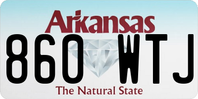 AR license plate 860WTJ