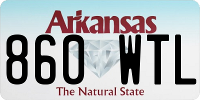 AR license plate 860WTL