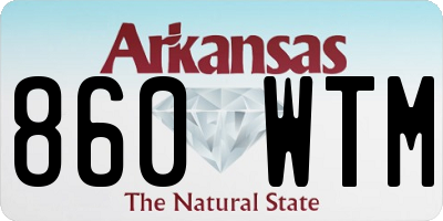 AR license plate 860WTM