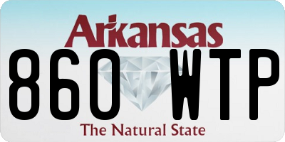 AR license plate 860WTP
