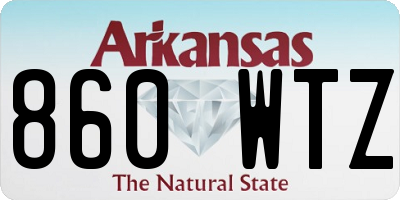 AR license plate 860WTZ