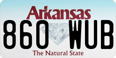 AR license plate 860WUB