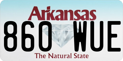 AR license plate 860WUE