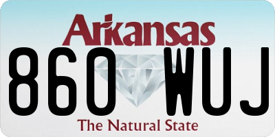 AR license plate 860WUJ