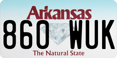AR license plate 860WUK