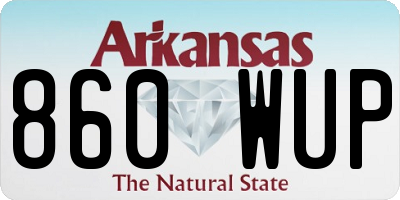 AR license plate 860WUP