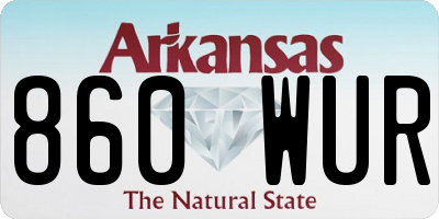 AR license plate 860WUR