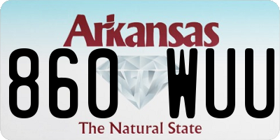 AR license plate 860WUU