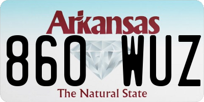 AR license plate 860WUZ