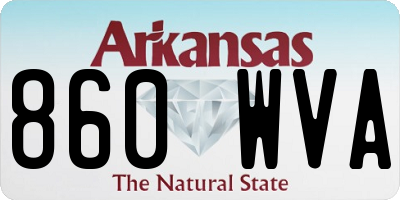 AR license plate 860WVA