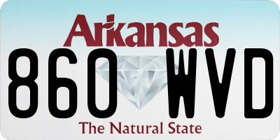 AR license plate 860WVD
