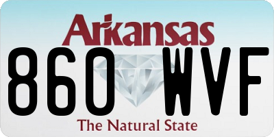 AR license plate 860WVF