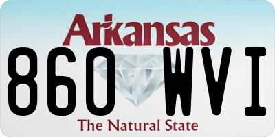 AR license plate 860WVI