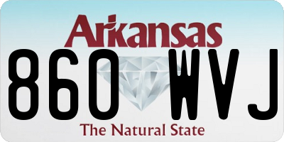 AR license plate 860WVJ