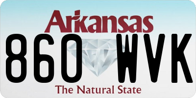 AR license plate 860WVK