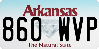 AR license plate 860WVP