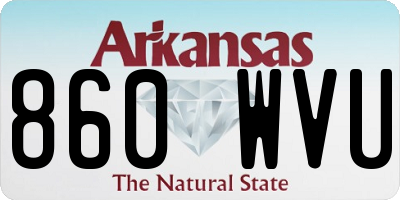 AR license plate 860WVU