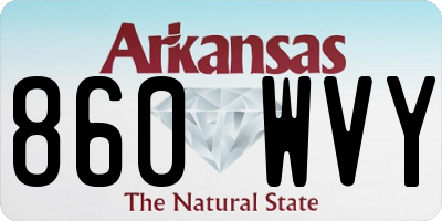 AR license plate 860WVY