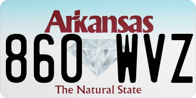 AR license plate 860WVZ