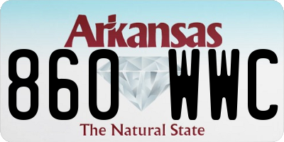 AR license plate 860WWC