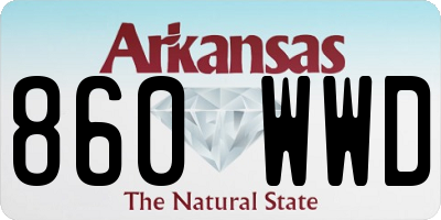 AR license plate 860WWD