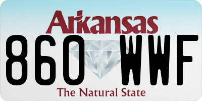 AR license plate 860WWF