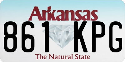 AR license plate 861KPG